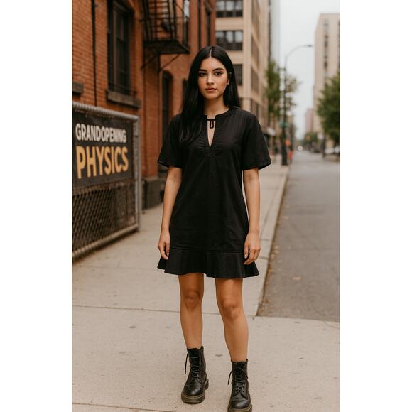 Proenza Schouler Dresses & Skirts - Proenza Schouler silk babydoll dress black Size 4 Preloved Excellent Whimisgoth